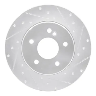 R1 Concepts EDZ-63037R Brake Rotor Drilled and Slotted Silver